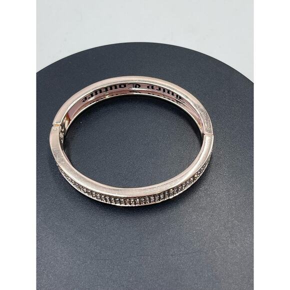 Juicy Couture Vintage Rose Gold Pave Crystal Bangle Bracelet - Picture 8 of 11